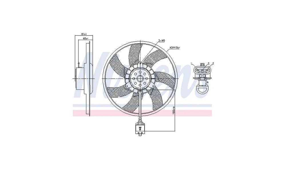 Kjølevifte, Motor – 850061 – (Nissens) v:1520434 Kjølevifte, Motor – 850061 – (Nissens) v:1520434