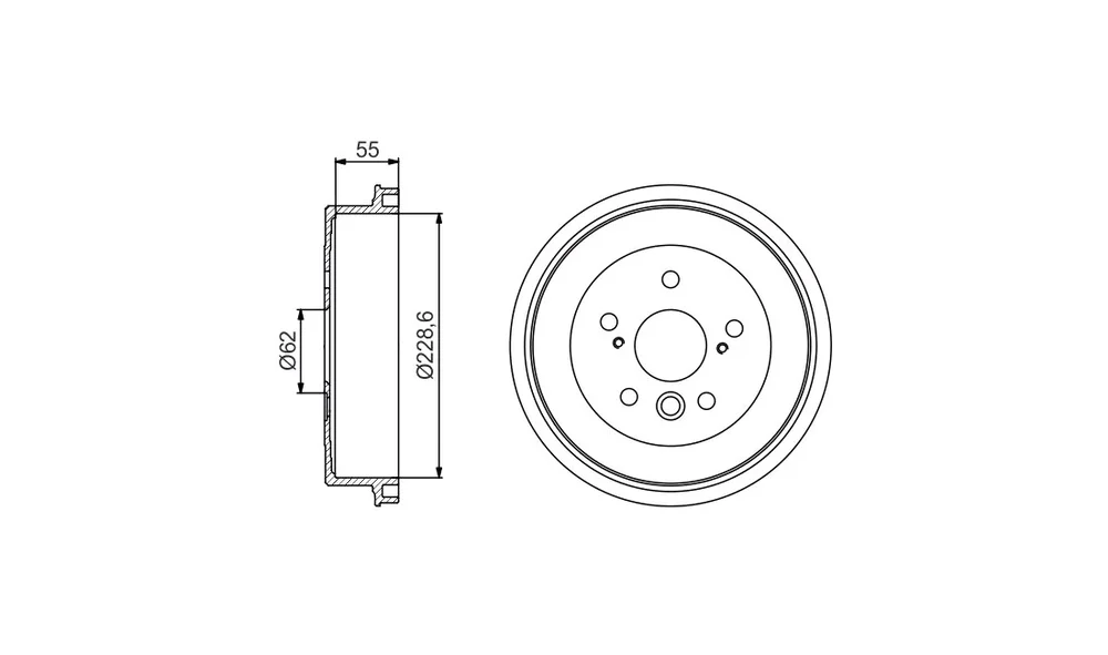 Bremsetrommel - 0 986 477 168 - (BOSCH) v:3345986