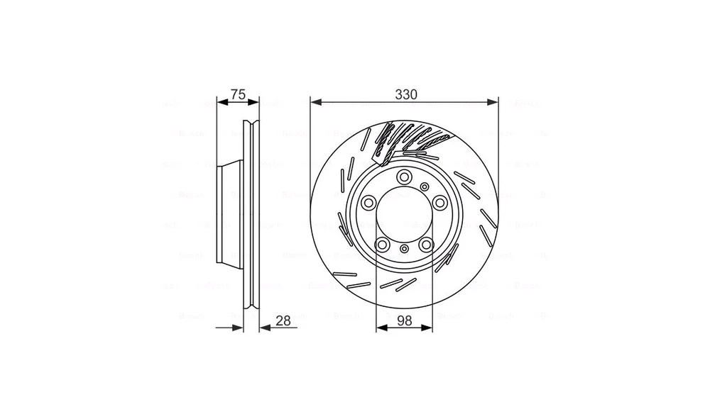 Bremseskive - 0 986 479 732 - (BOSCH) v:8302523