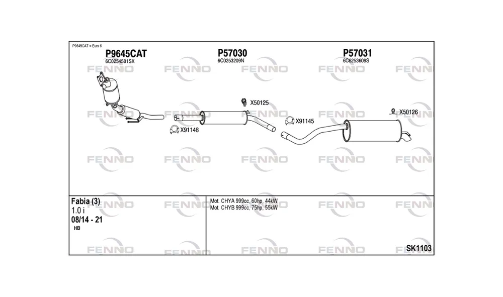 Avgassanlegg – SK1103 – (Fenno) v:3623859