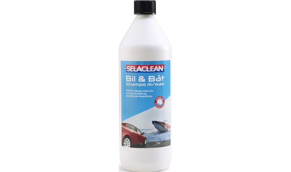 Selaclean Bil og båtshampo m\/wax 1 L v:3049410