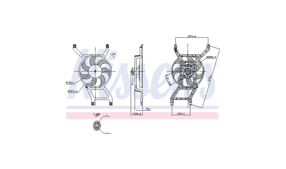 Kjølevifte, Motor – 850280 – (Nissens) v:7029570 Kjølevifte, Motor – 850280 – (Nissens) v:7029570
