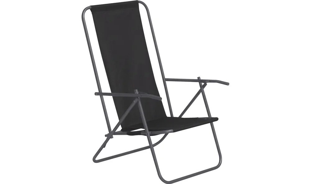 Strandstol med liggefunksjon Grå v:9461607