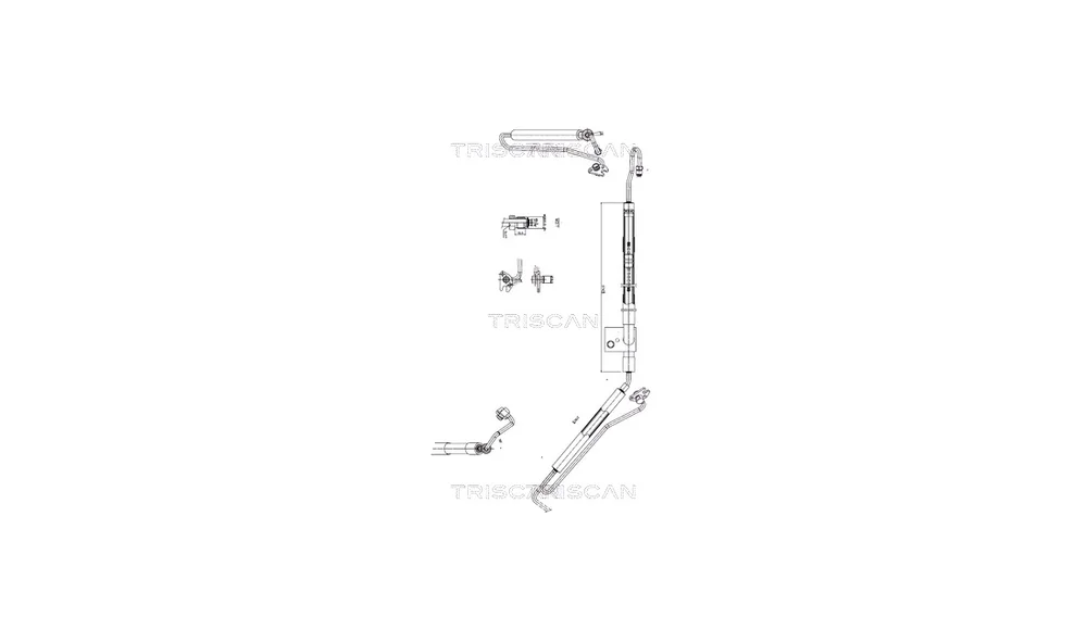 Hydraulikkslange, styring 8516 29040 (Tr v:4814667