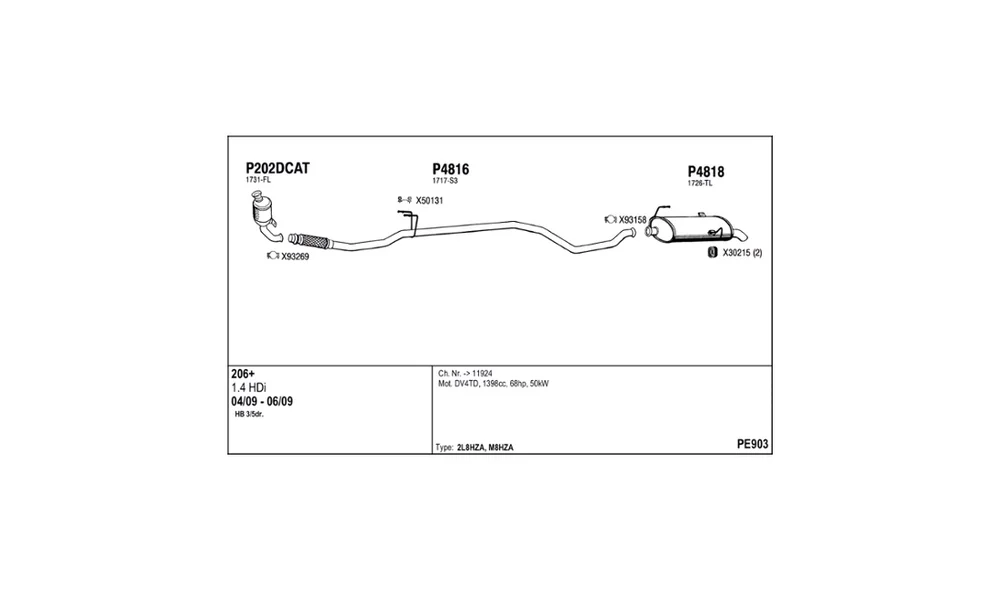 Avgassanlegg – PE903 – (Fenno) v:4254200