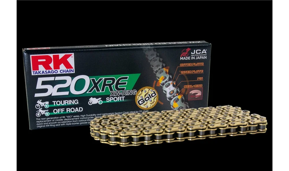 Kjede RK GB520XRE Gull XW-ring 120 ledd v:8488812