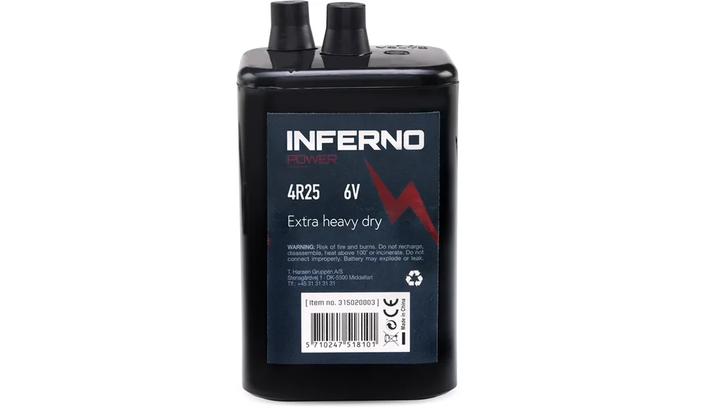 Batteri, 6 volt med fjær, Blokkbatteri v:9463947