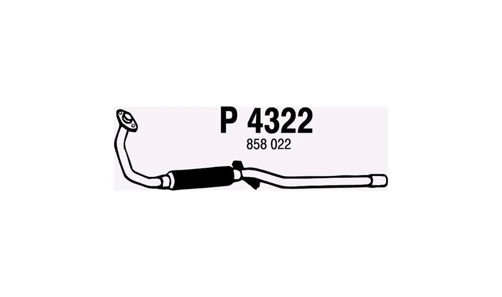 Eksosrør - P4322 - (Fenno) v:7553745
