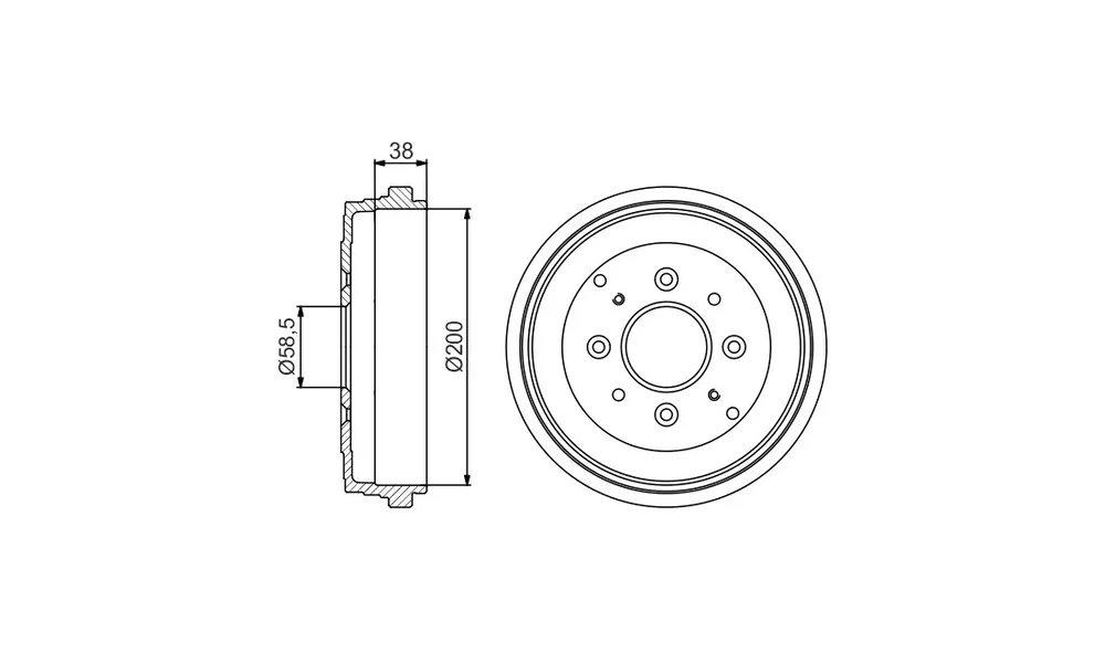 Bremsetrommel - 0 986 477 174 - (BOSCH) v:2140515
