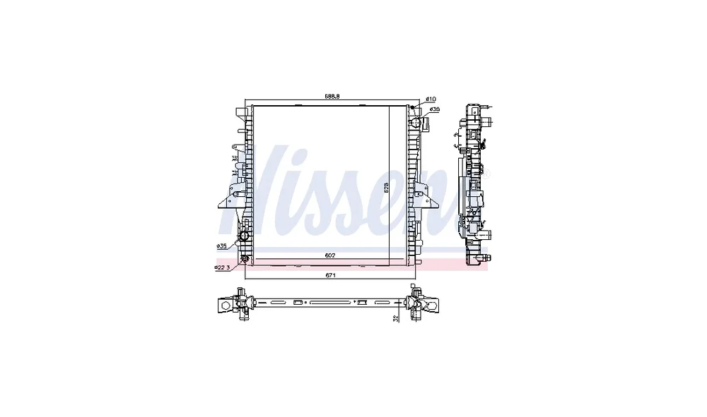 Radiator, Motorkjøling 64333 (Nissens) v:1332122