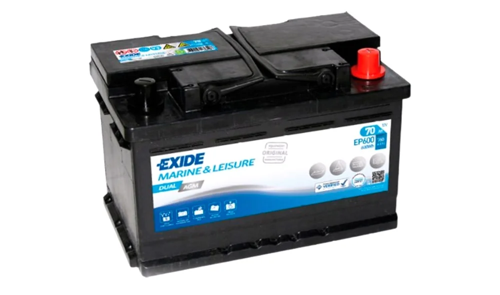 Batteri EP600 EXIDE DUAL AGM (Exide) v:965508