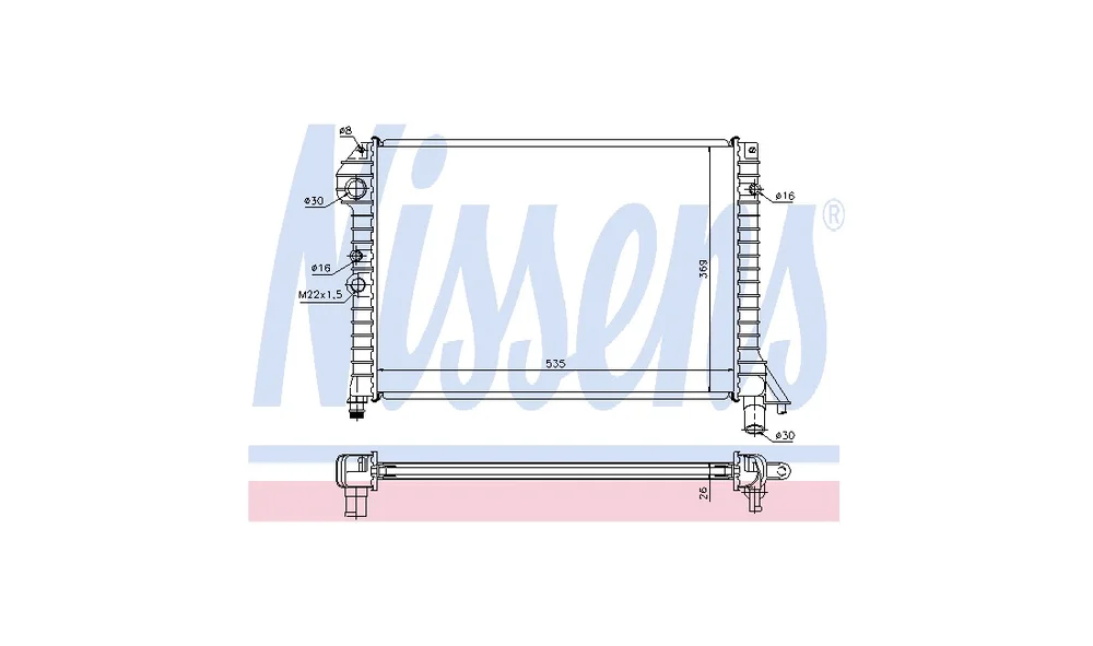 Radiator, Motorkjøling 65517 (Nissens) v:1212821