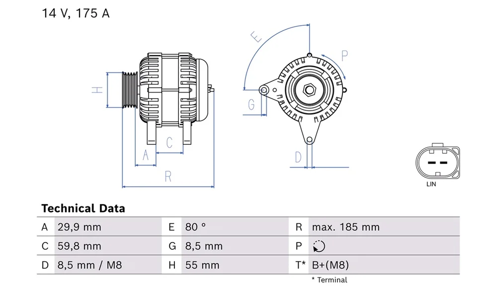 Dynamo – 0 986 081 800 – (BOSCH) v:7720837 Dynamo – 0 986 081 800 – (BOSCH) v:7720837