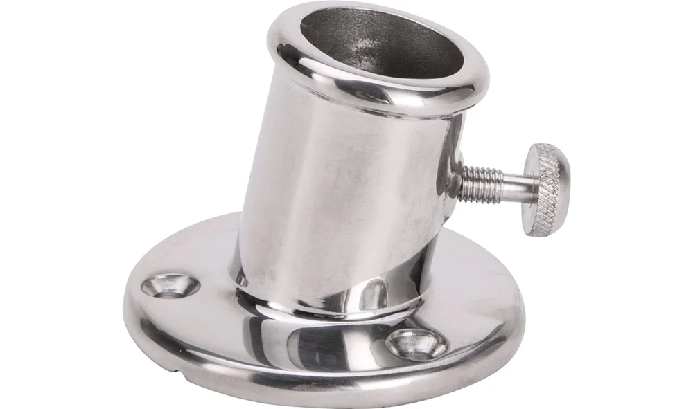 Flaggstangholder dekksmontert, stål, Ø25 v:1704544 Flaggstangholder dekksmontert, stål, Ø25 v:1704544