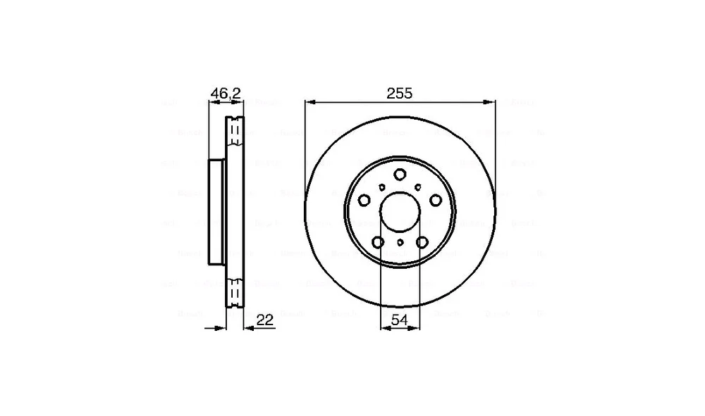 Bremseskive - 0 986 478 725 - (BOSCH) v:9323576