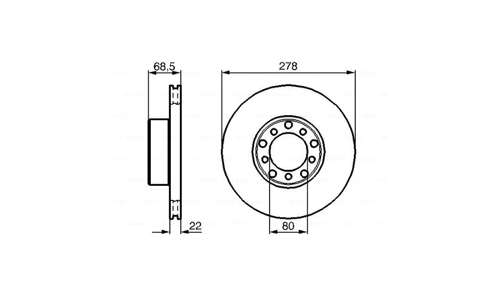 Bremseskive - 0 986 478 061 - (BOSCH) v:4098906