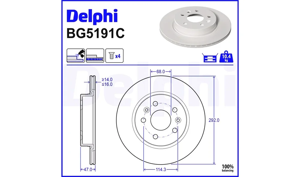 Bremseskive - BG5191C - (Vector) v:473553