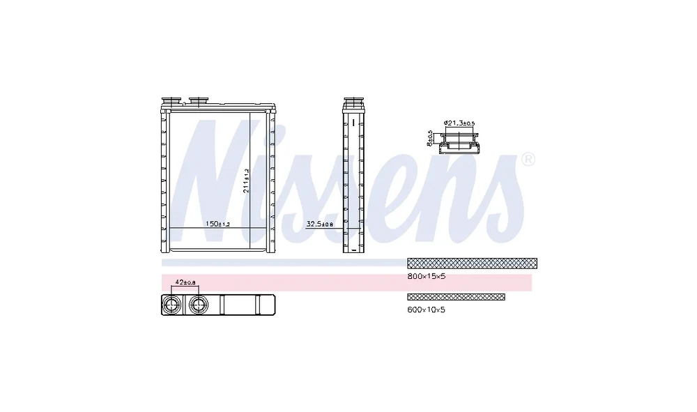 Varmeapparat register 707286 (Nissens) v:4560961