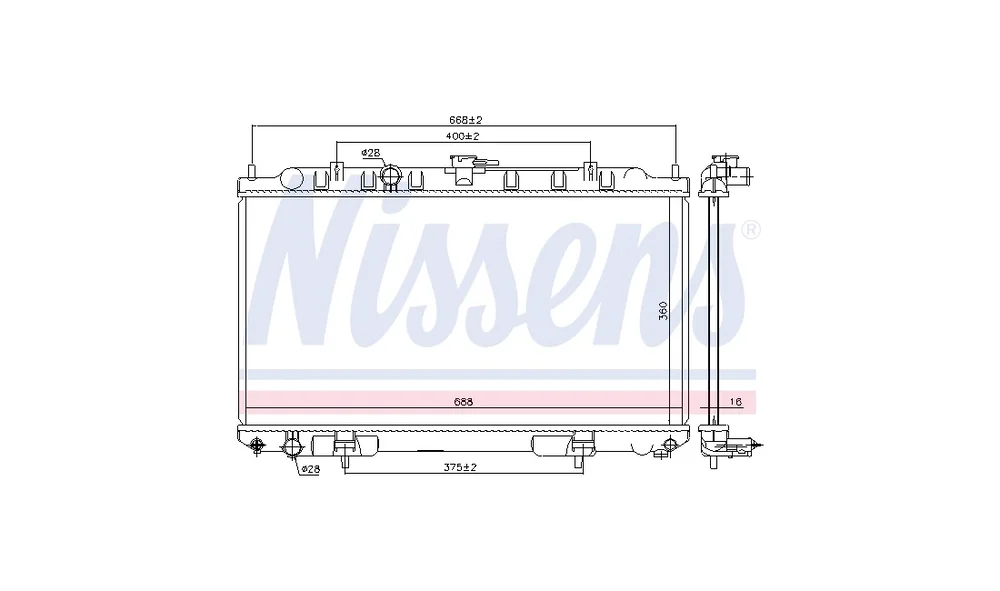 Radiator, Motorkjøling 68740 (Volmano) v:3088414 Radiator, Motorkjøling 68740 (Volmano) v:3088414