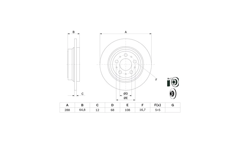 Bremseskive – 0 986 478 495 – (BOSCH) v:5611422 Bremseskive – 0 986 478 495 – (BOSCH) v:5611422
