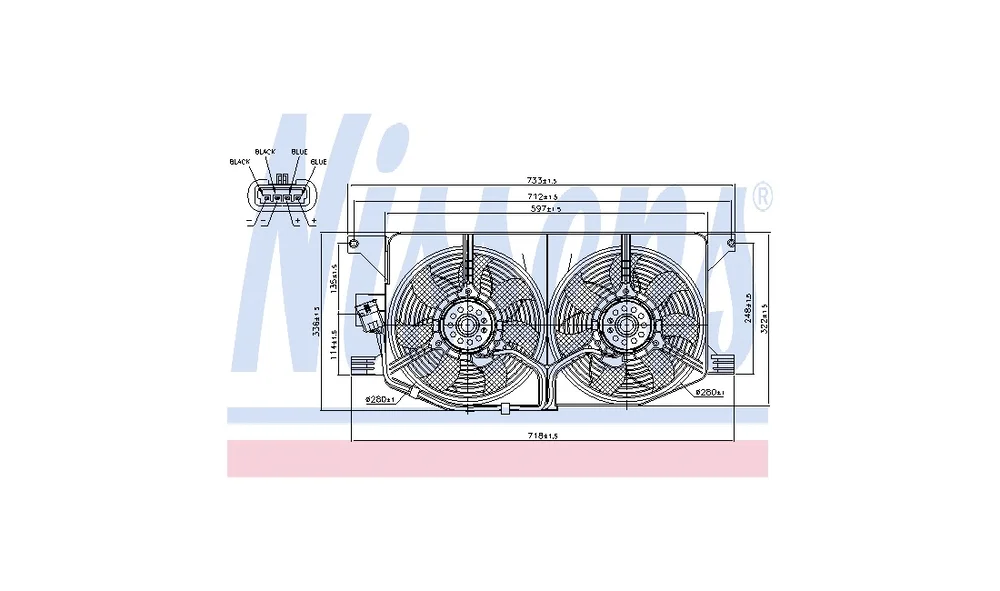 Ventilator, klimaanlegg 85402 (Nissens) v:3170361 Ventilator, klimaanlegg 85402 (Nissens) v:3170361