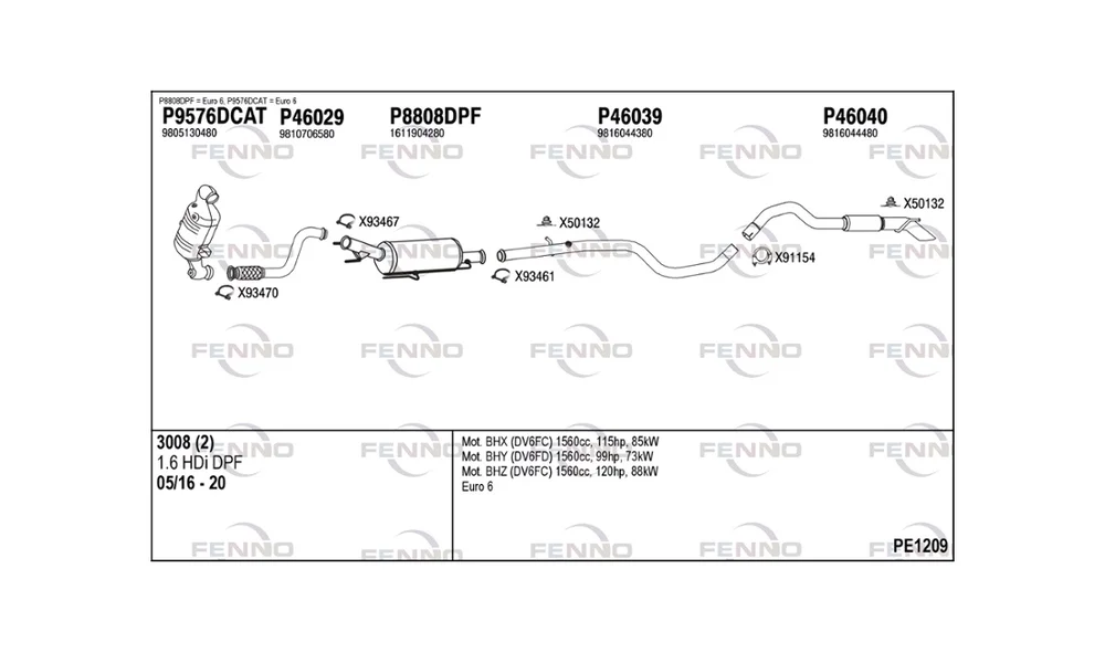 Avgassanlegg - PE1209 - (Fenno) v:4092373