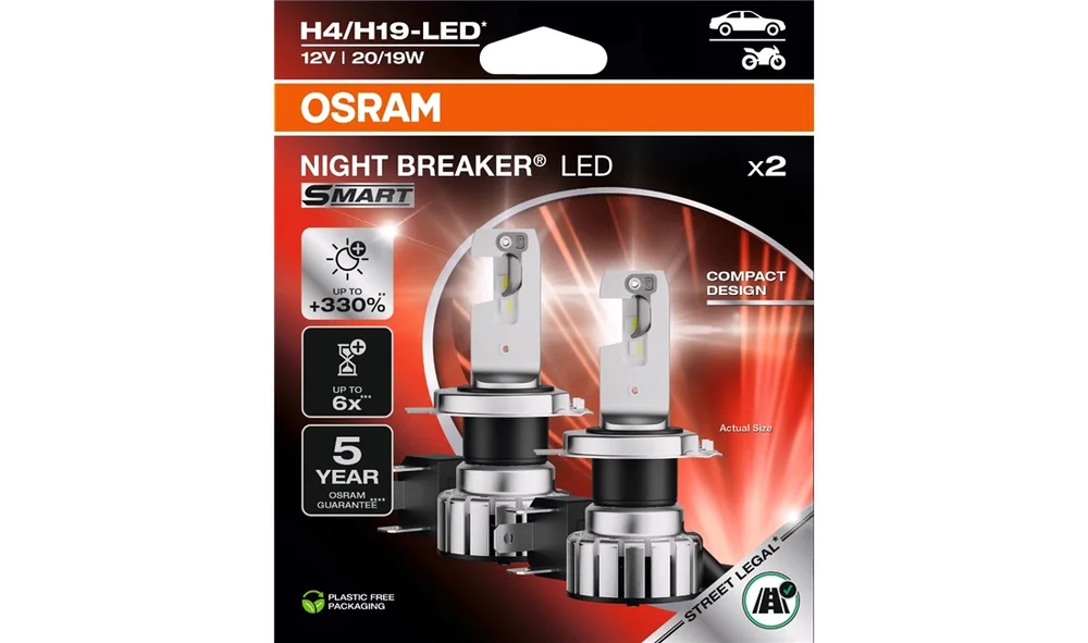 Pæresett H4 Night Breaker LED Smart v:5630938