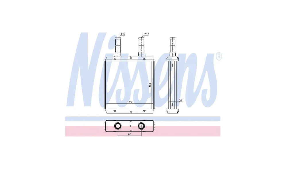 Varmeapparat register 77613 (Nissens) v:6431737